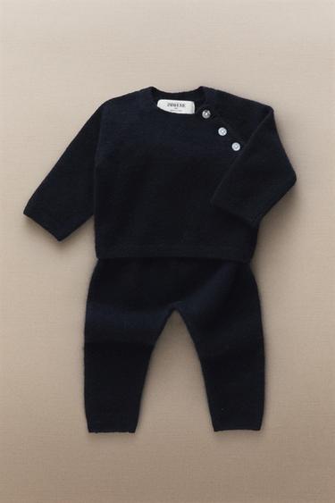 CASHMERE BABY SWEATER - Navy blue by Zara