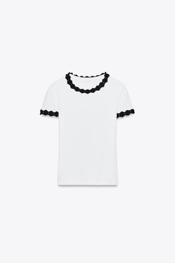 Magliette Estive Zara Maglie Donne T-Shirt A Maniche Corte Da