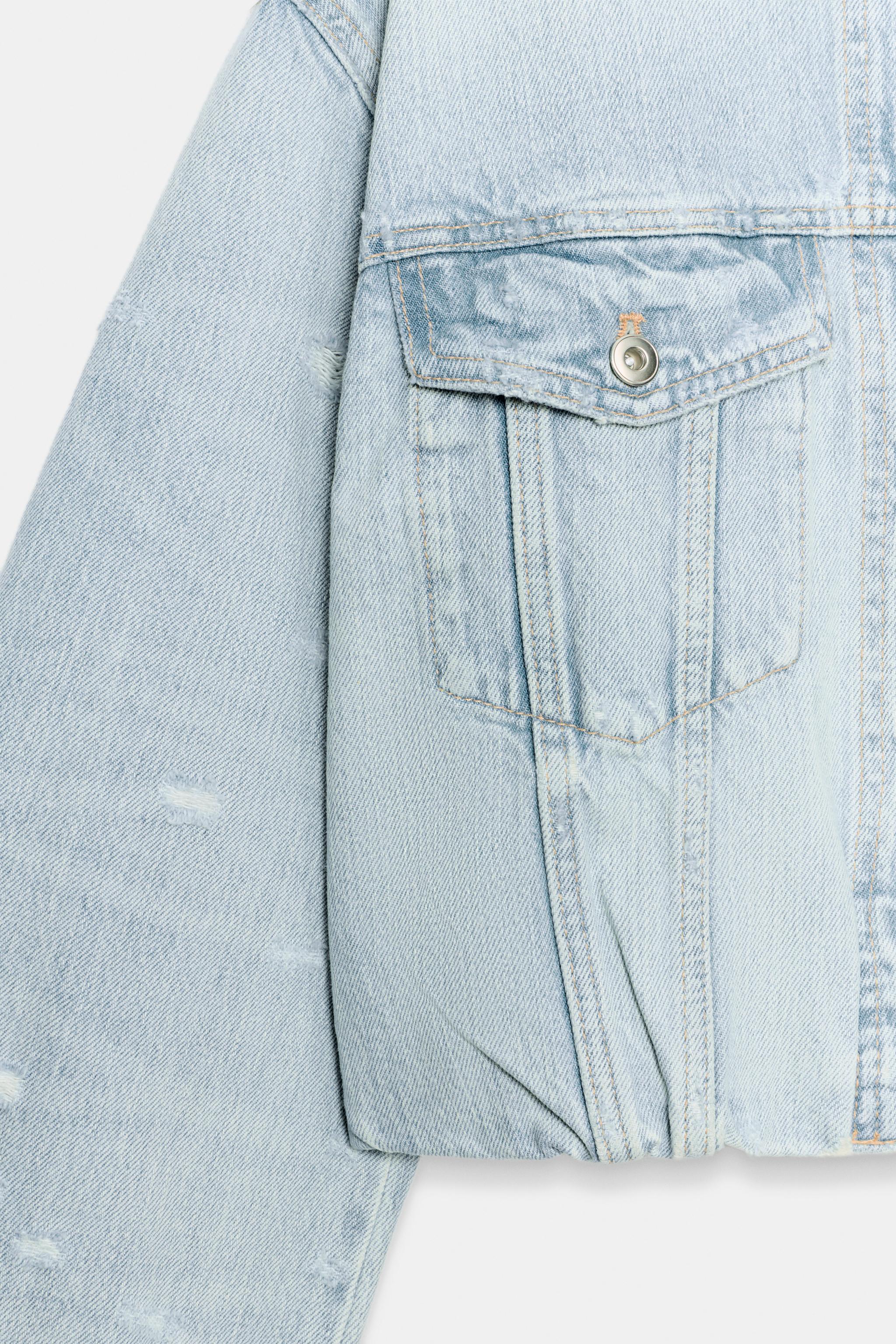 TRF RIPPED DENIM JACKET