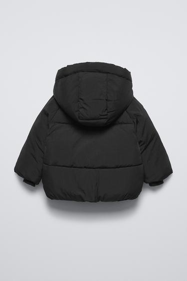 VESTE MATELASSÉE À CAPUCHE - Noir de Zara - Image 1