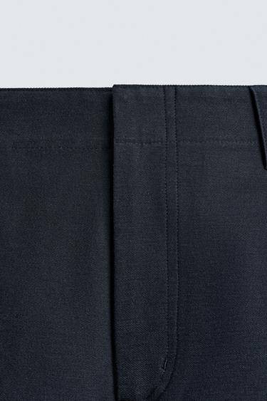 PANTALON COUPE BALLON - Bleu marine de Zara - Image 8