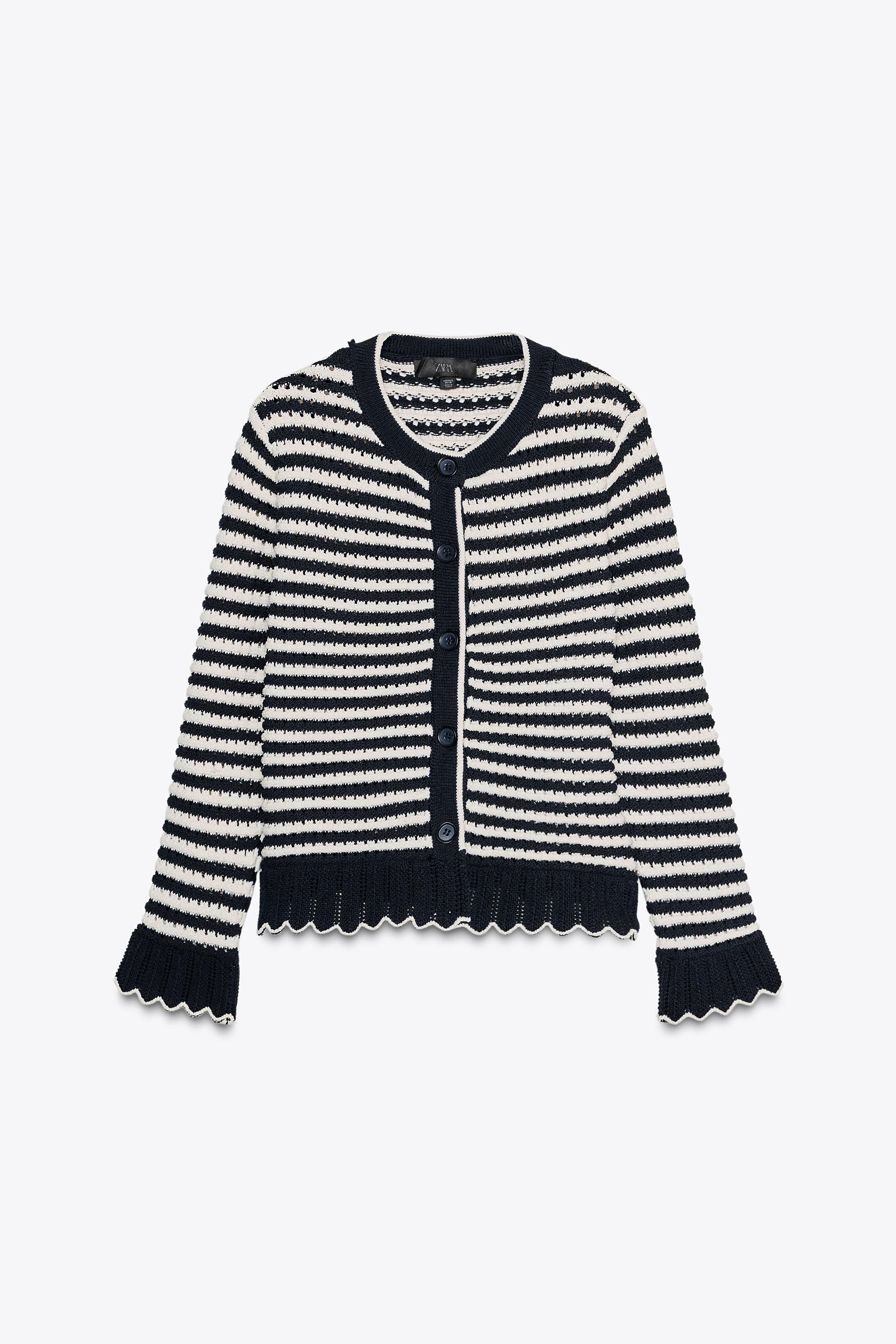 ZARA - ZARA　ストライプニットカーディガン ストライプ ニットカーディガン - ストライプ | ZARA Japan / 日本
