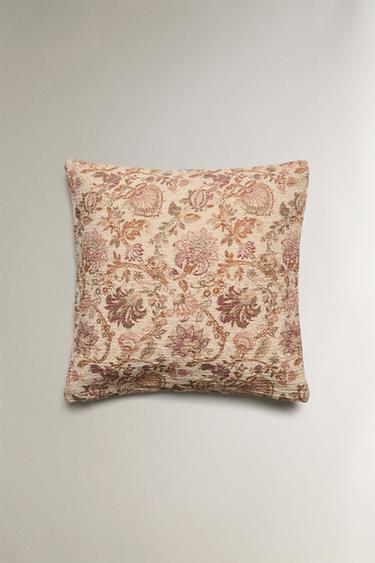 FEDERA CUSCINO STAMPA FLOREALE - Beige chiaro di Zara - Immagine 0