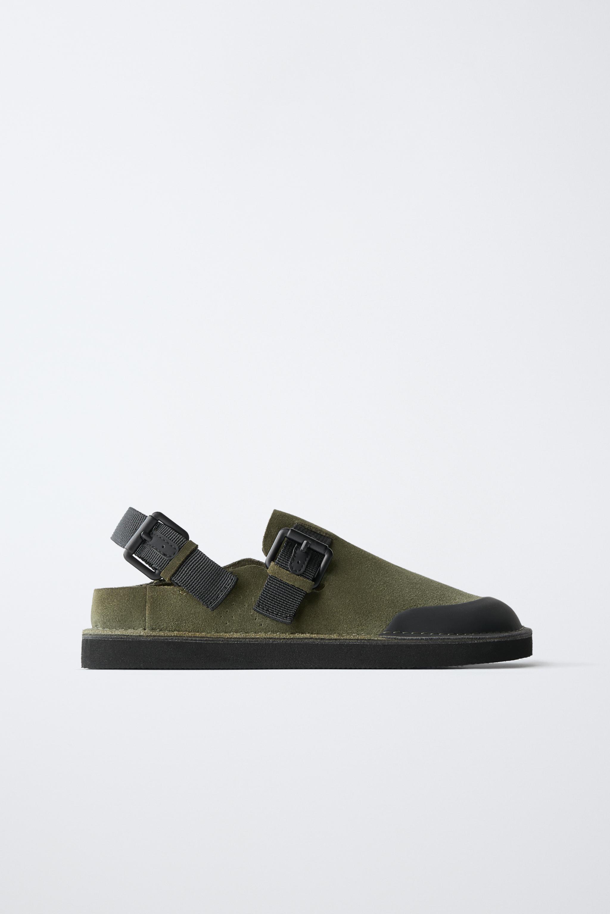 BUCKLE CLOGS — Khaki Green