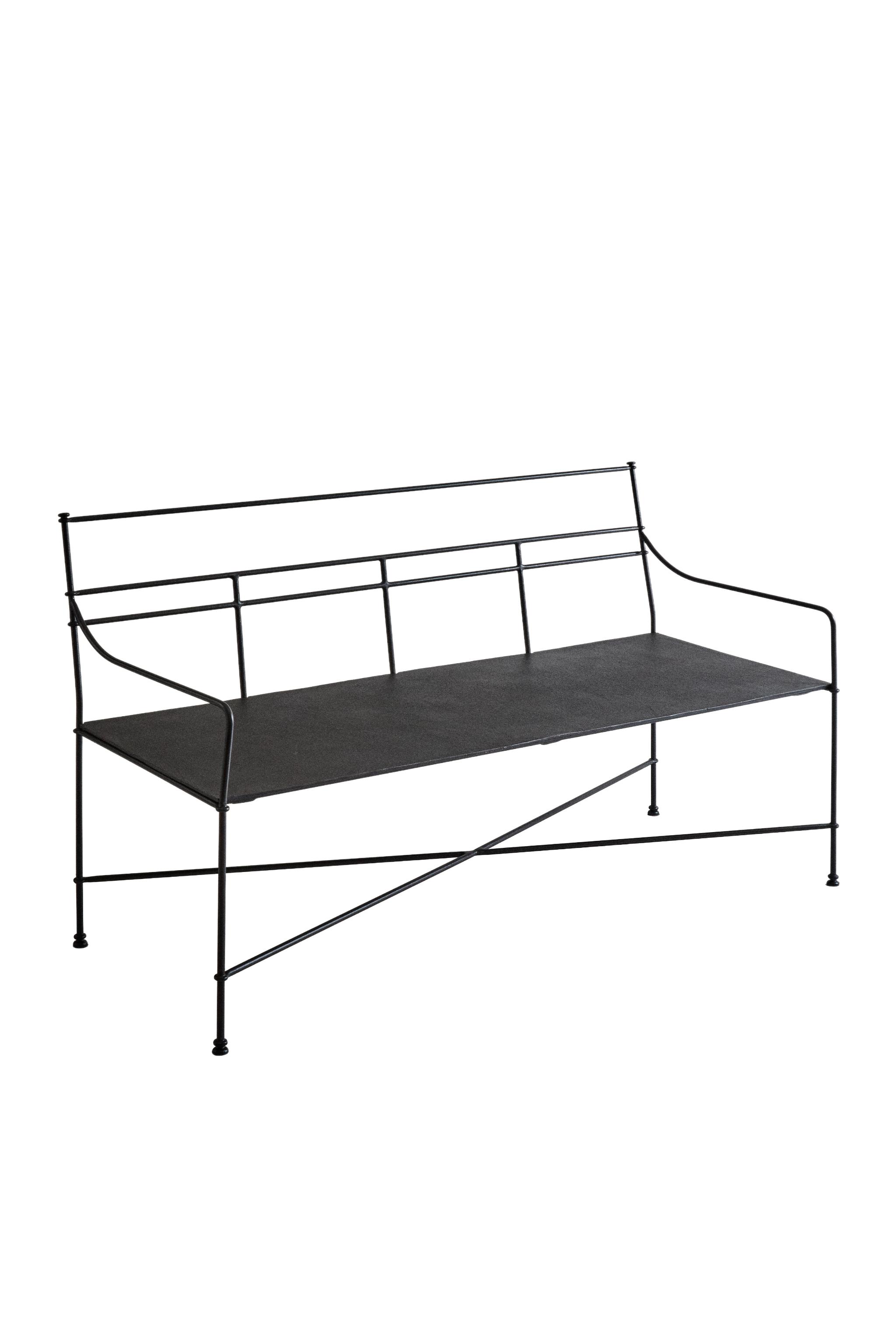 DOUBLE FORGED OUTDOOR BENCH - Black | ZARA United States