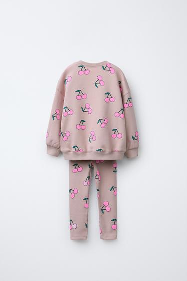ENSEMBLE SWEAT ET LEGGING RIB CERISES - Beige de Zara - Image 1