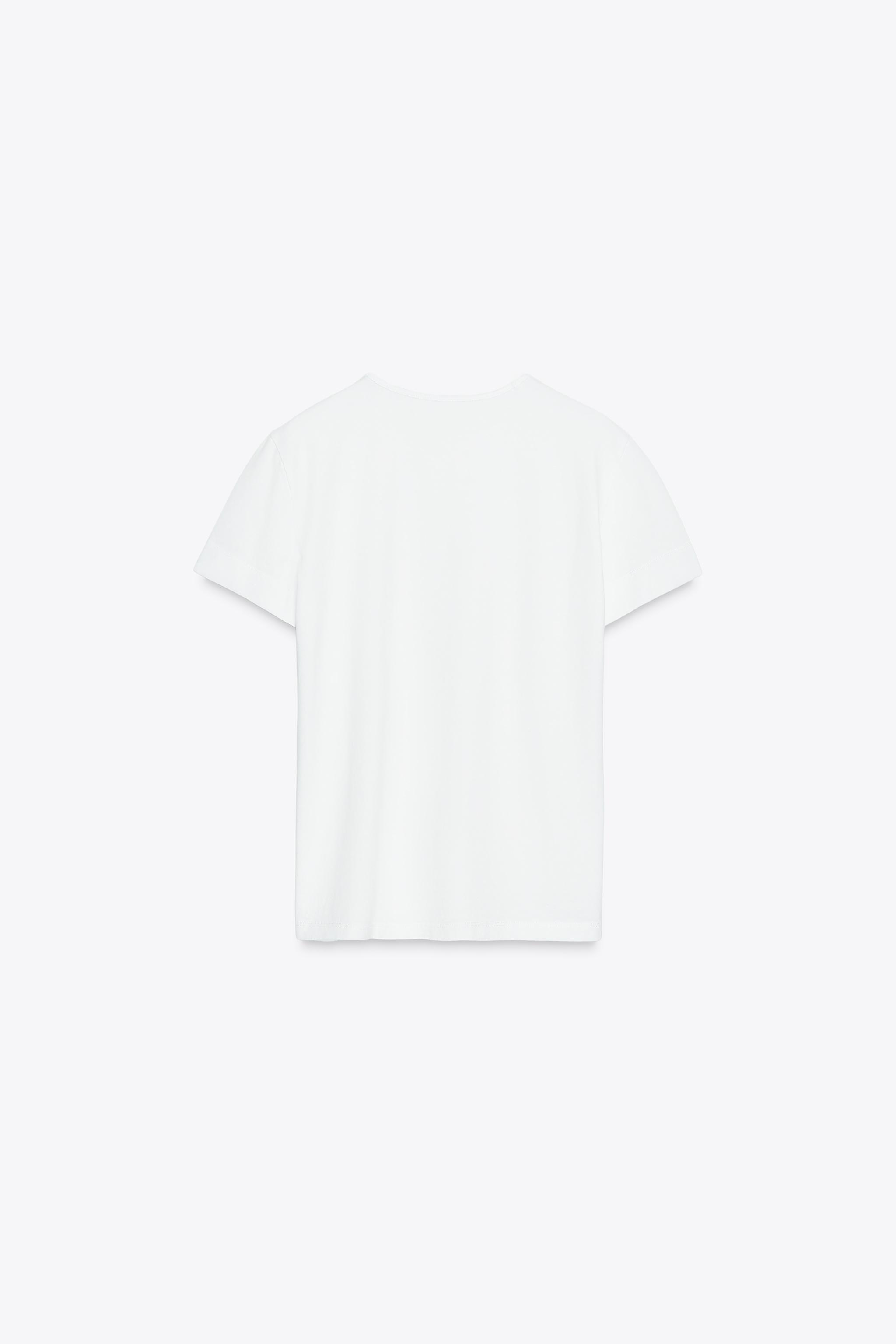 T-SHIRT EN COTON RUSTIQUE À MANCHES COURTES