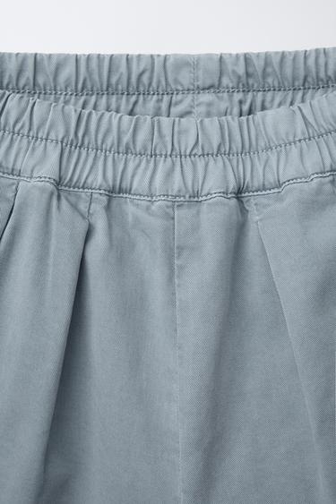 BALLOON TROUSERS WITH PLEATS - Light blue by Zara - Image 2