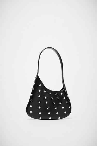 BOLSA DE OMBRO COM TACHAS - Preto da Zara