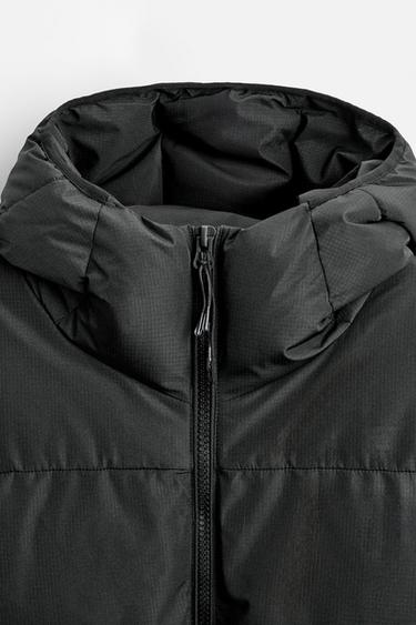 PADDED HOODED JACKET - Black by Zara - Image 7