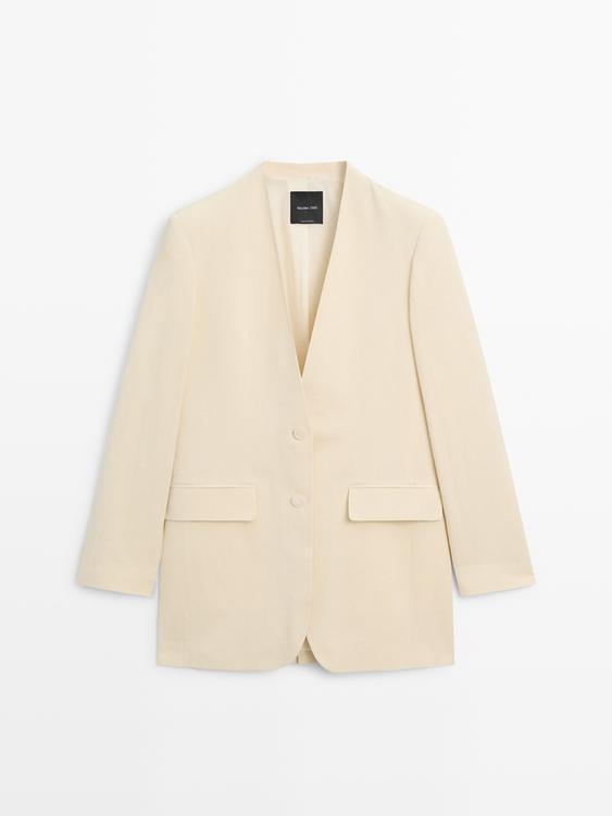 Flowing blazer with V-neckline from Zara - $390