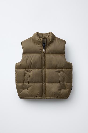 Zara PUFFER VEST - Khaki