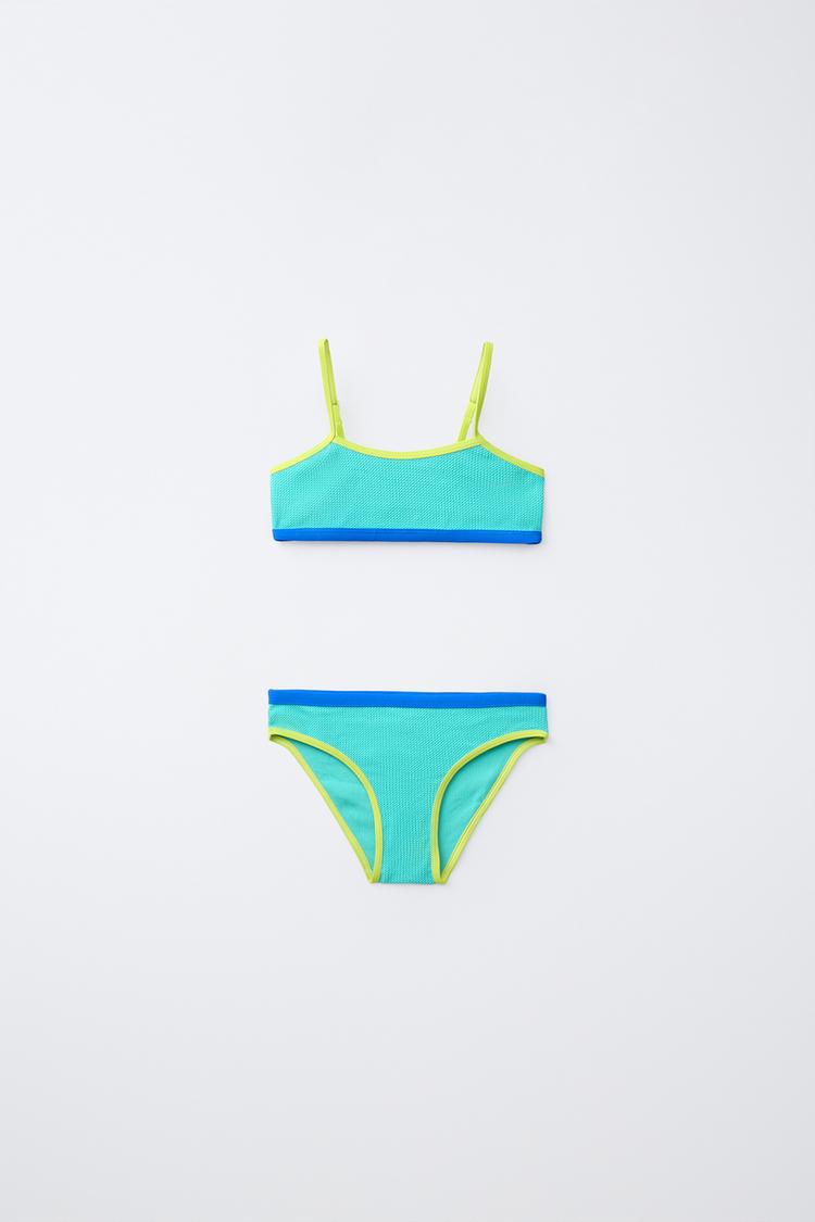 6-14 AÑOS/ BIKINI CON PESPUNTES CONTRASTANTES 3