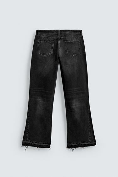 RIPPED FLARE FIT JEANS - Charcoal by Zara - Image 7