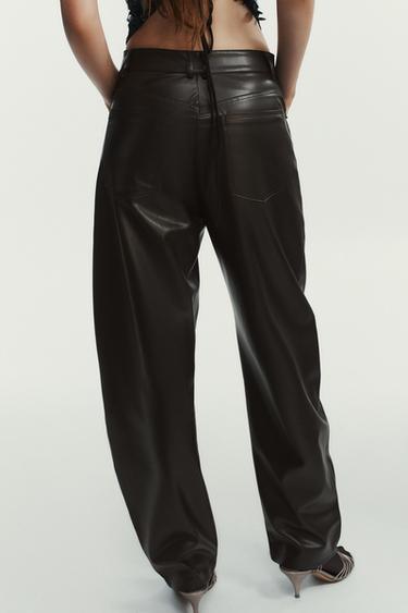 PANTALON BALLOON AVEC POCHES - Chocolat de Zara - Image 6