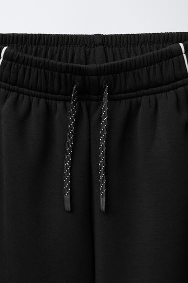 TROUSERS WITH MODAL AND CONTRASTING TRIM - Black by Zara - Image 2