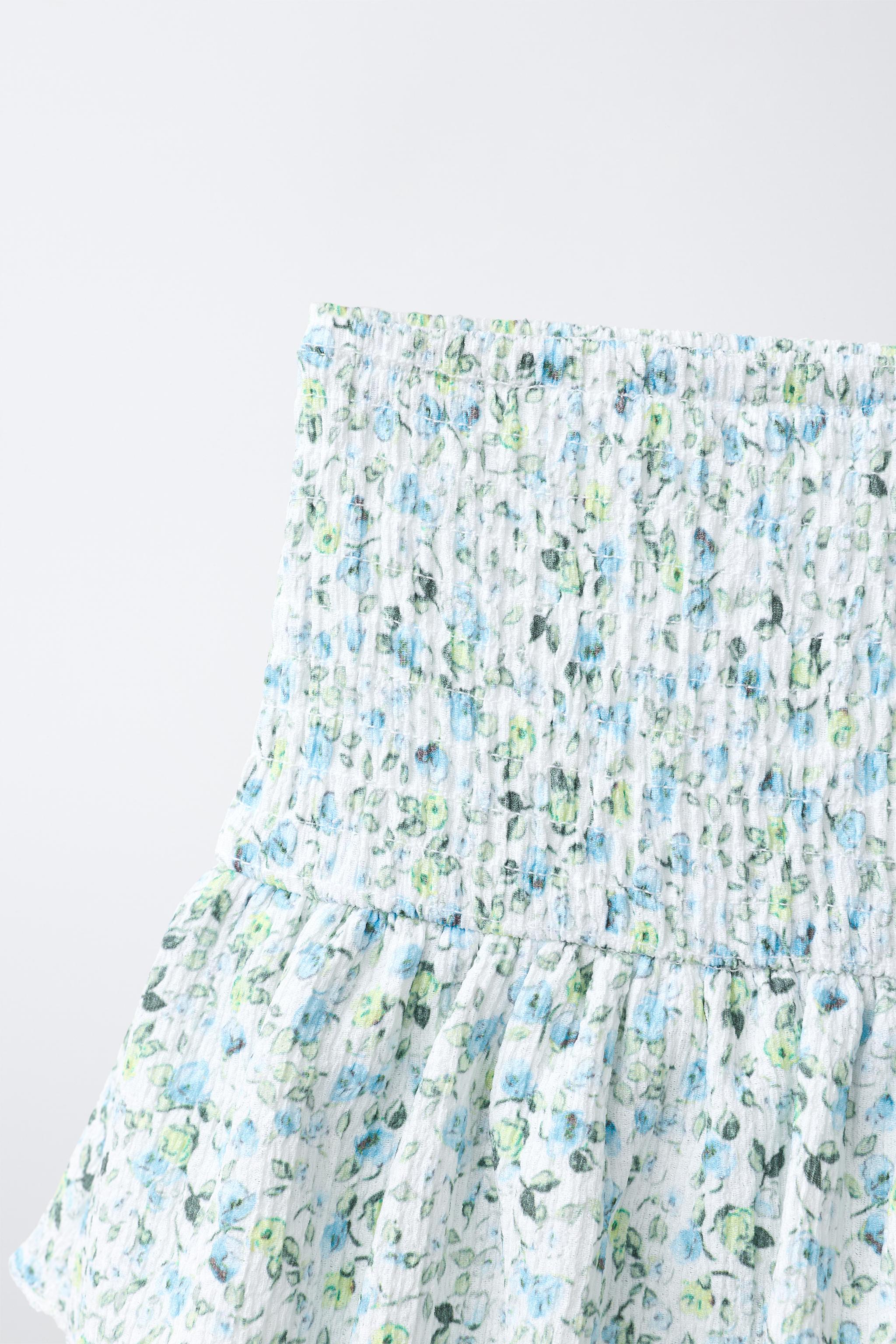 Детские юбки Zara FLORAL RUFFLE SKORT — фото 4