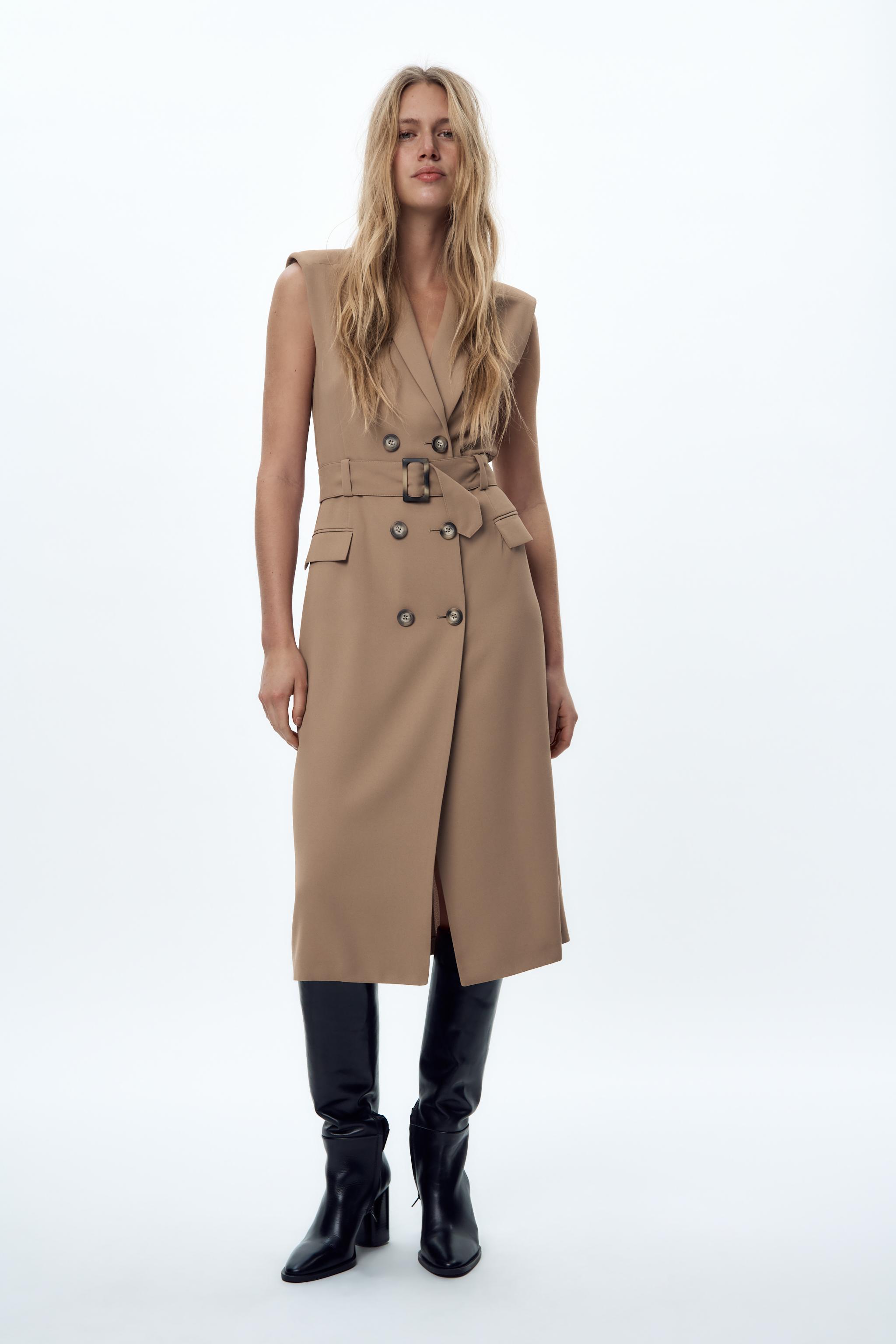 Camel best sale dress zara