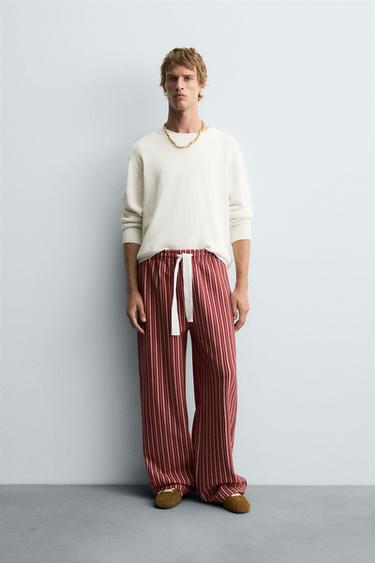 ΠΑΝΤΕΛΟΝΙ RELAXED FIT ΡΙΓΕ - Κόκκινο του Zara - Εικόνα 0