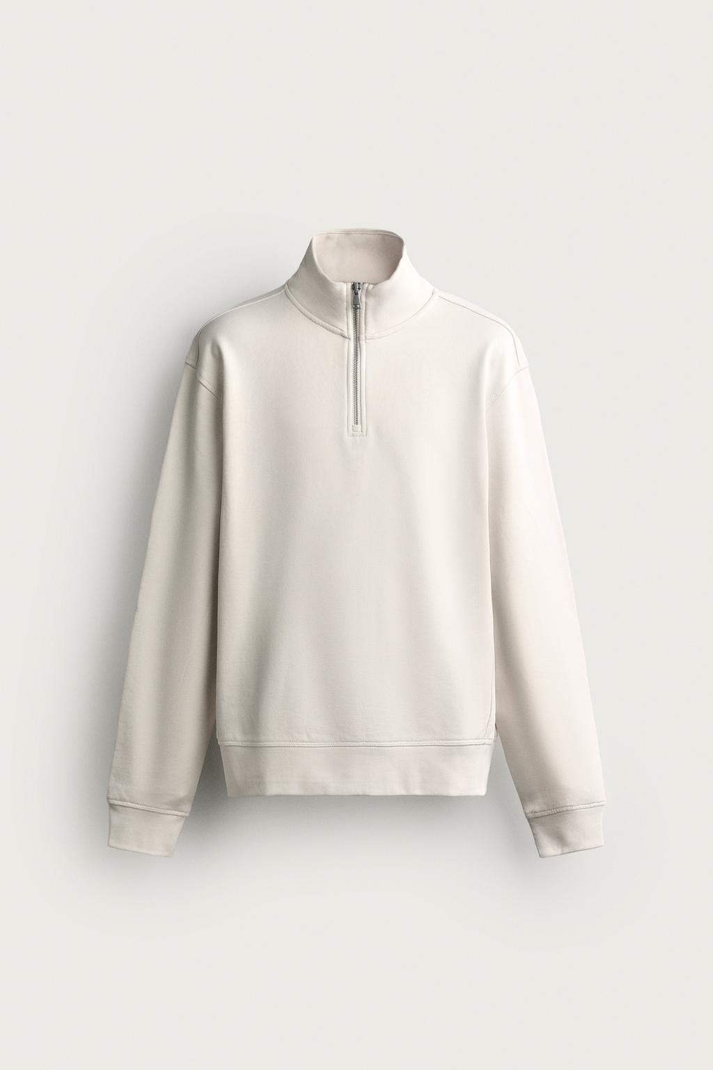 BASIC QUARTER-ZIP SWEATSHIRT