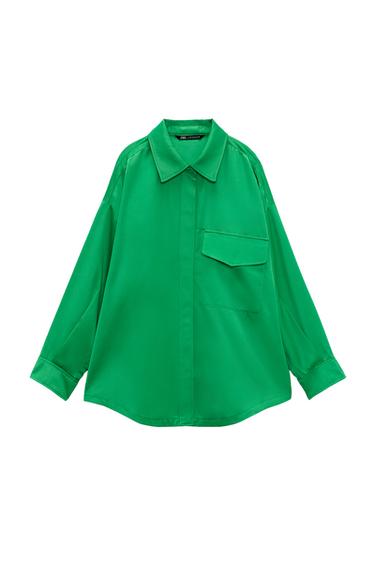 OVERSIZE SATIN OVERSHIRT