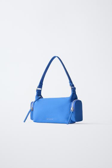 SAC ÉPAULE POCHES - Bleu roi de Zara - Image 1