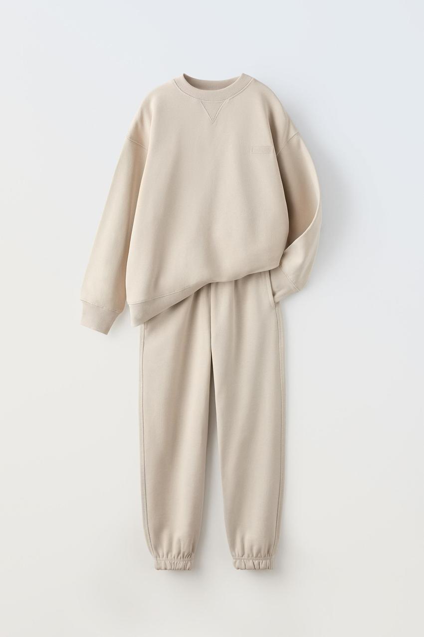 SET MIT SWEATSHIRT UND HOSE - Cremefarben | ZARA Deutschland / Germany