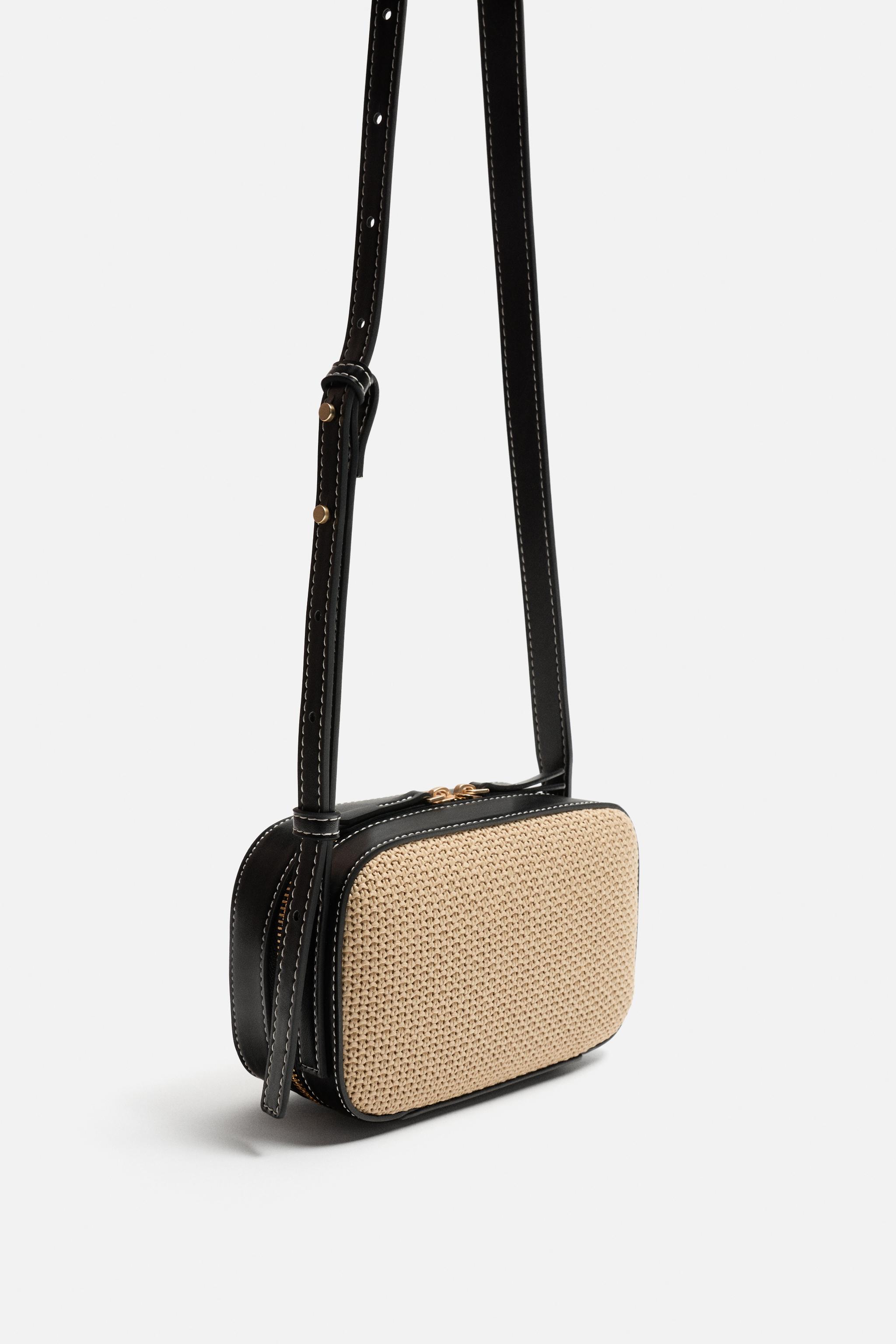 【ZARA】ウーヴン クロスボディバッグ ブラック | 3680/520/800 ZARA】ウーヴン クロスボディバッグ ブラック | 3680/520/800