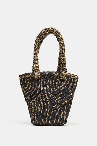KORBTASCHE MIT FLECHTMUSTER - Mehrfarbig von Zara