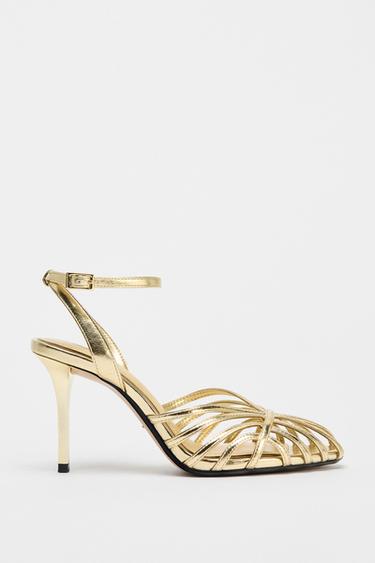 CANGREJERA TACÓN EFECTO METALIZADO - Oro de Zara