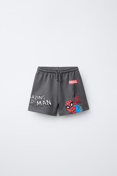 SPIDER-MAN © MARVEL PRINT BERMUDA SHORTS - Anthracite grey by Zara