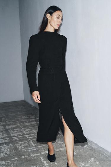 ZW COLLECTION LIMITED EDITION SASH COAT DRESS - Black by Zara - Image 0