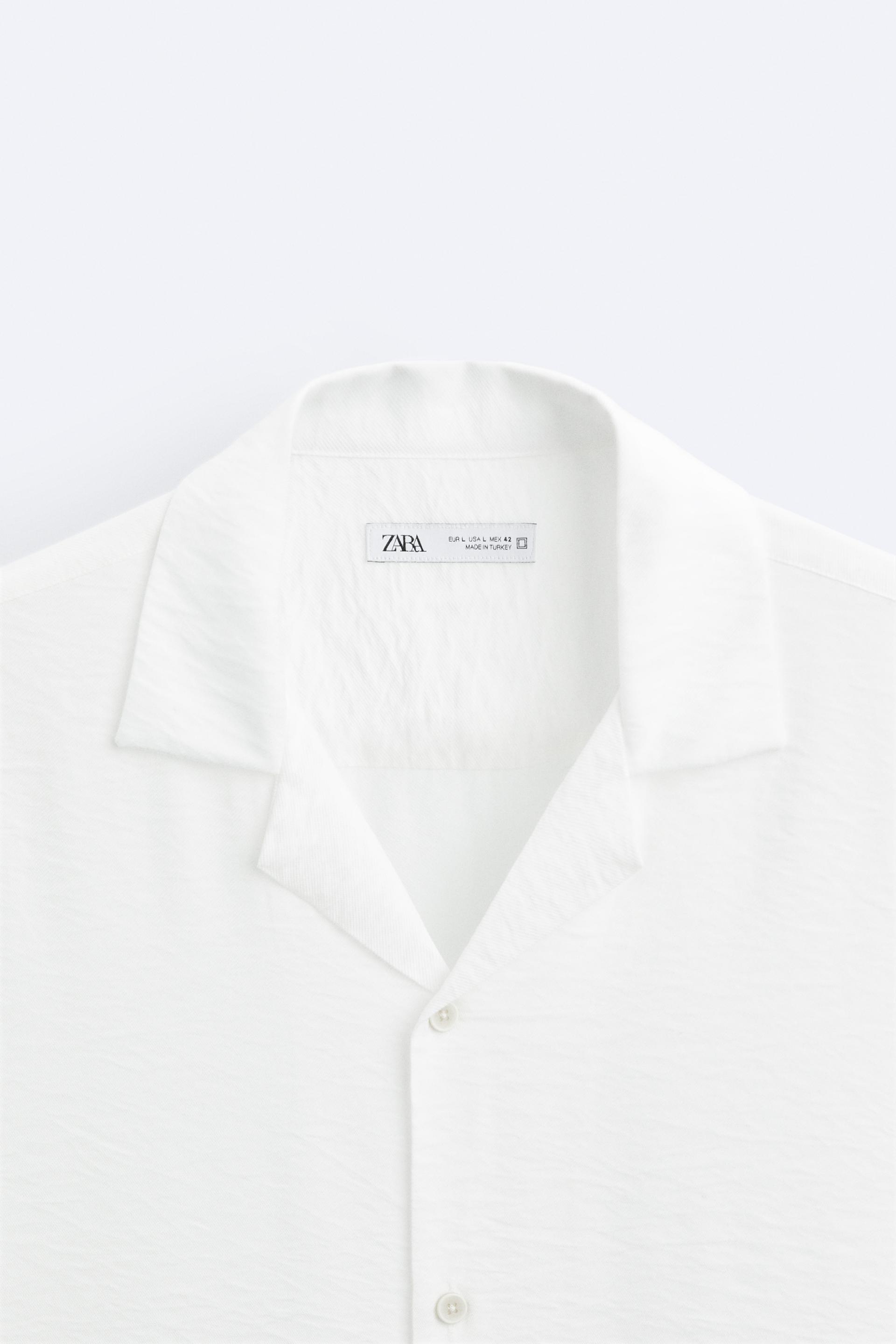 STRUCTURED VISCOSE BLEND SHIRT - White