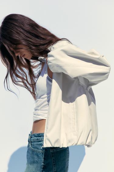 BOMBER JACKET - Pearl grey de Zara - Image 2