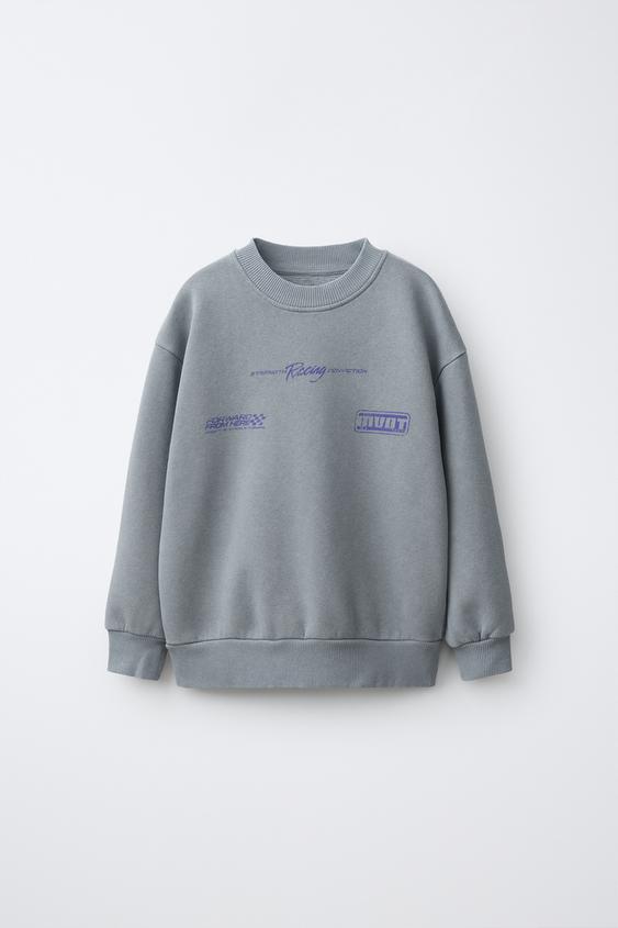 SWEAT À INSCRIPTION IMPRIMÉE - Gris de Zara - Image 0