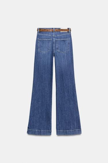 JEAN Z1975 ÉVASÉ TAILLE HAUTE CEINTURE - Bleu de Zara - Image 7