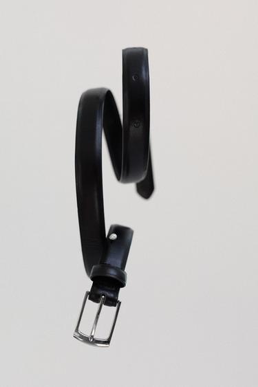 LEATHER BELT - Black by Zara