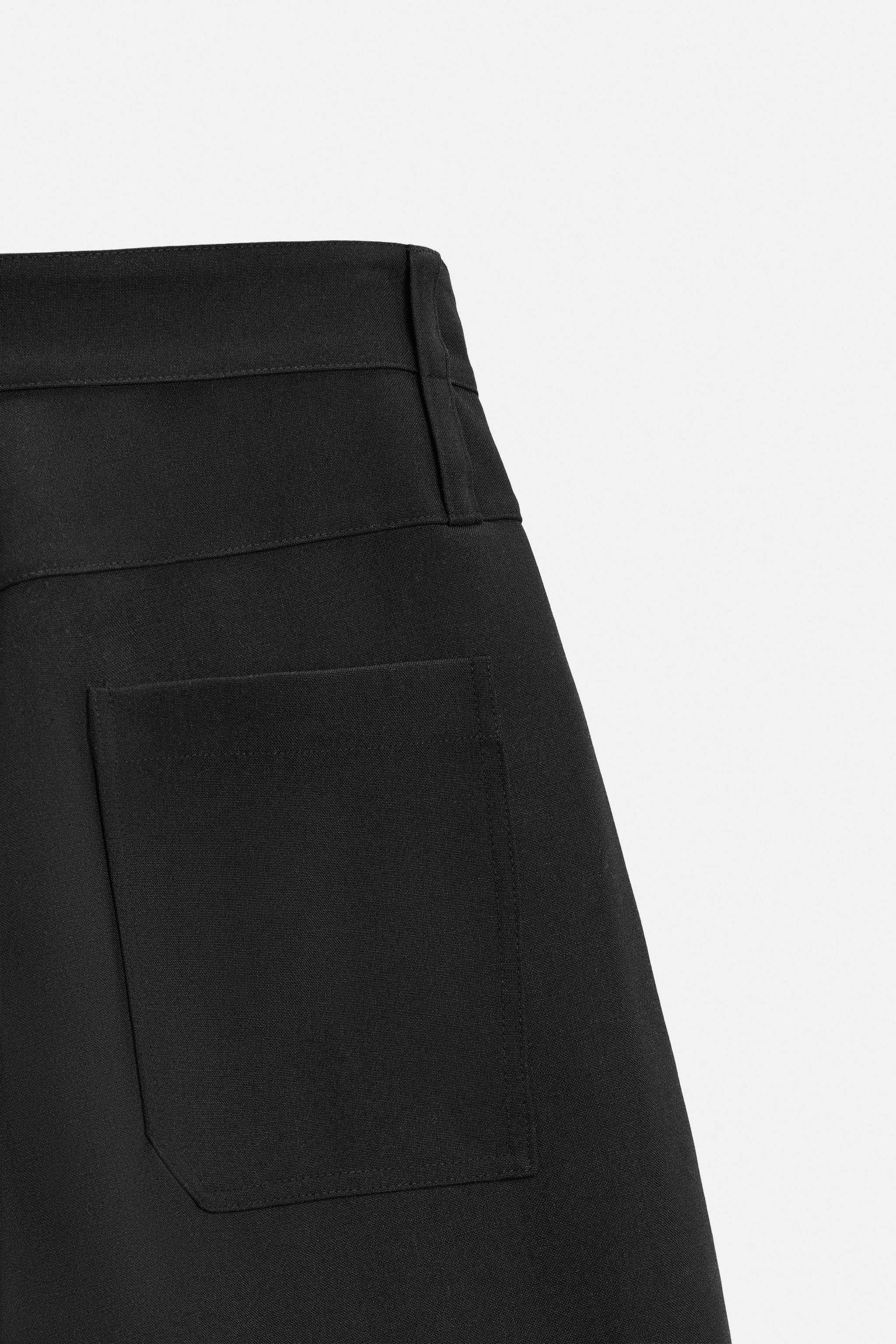 BALLOON FIT プリーツ パンツ - ブラック | ZARA Japan / 日本