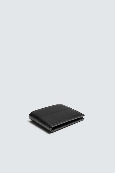 PORTEFEUILLE EN CUIR - Noir de Zara - Image 1