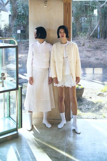 ZW COLLECTION EMBROIDERED SHORTS WITH DARTS - White by Zara - Image 0