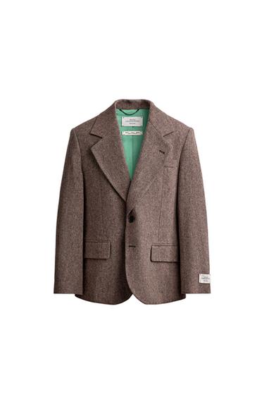 BLAZER TRAJE 100% LANA - Burdeos de Zara