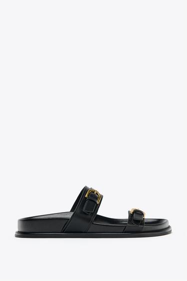BUCKLED SANDALS - Black by Zara - Image 0