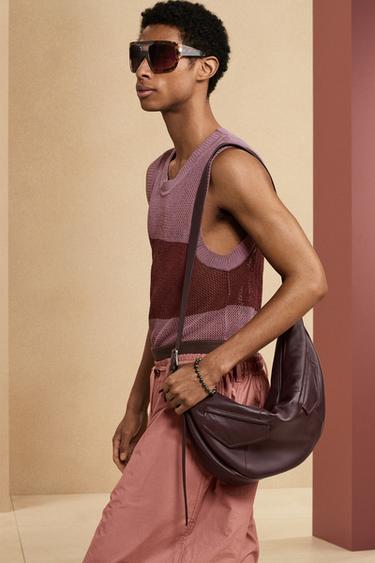 LTHR SHLDR BG 14 - Bordeaux de Zara - Image 3