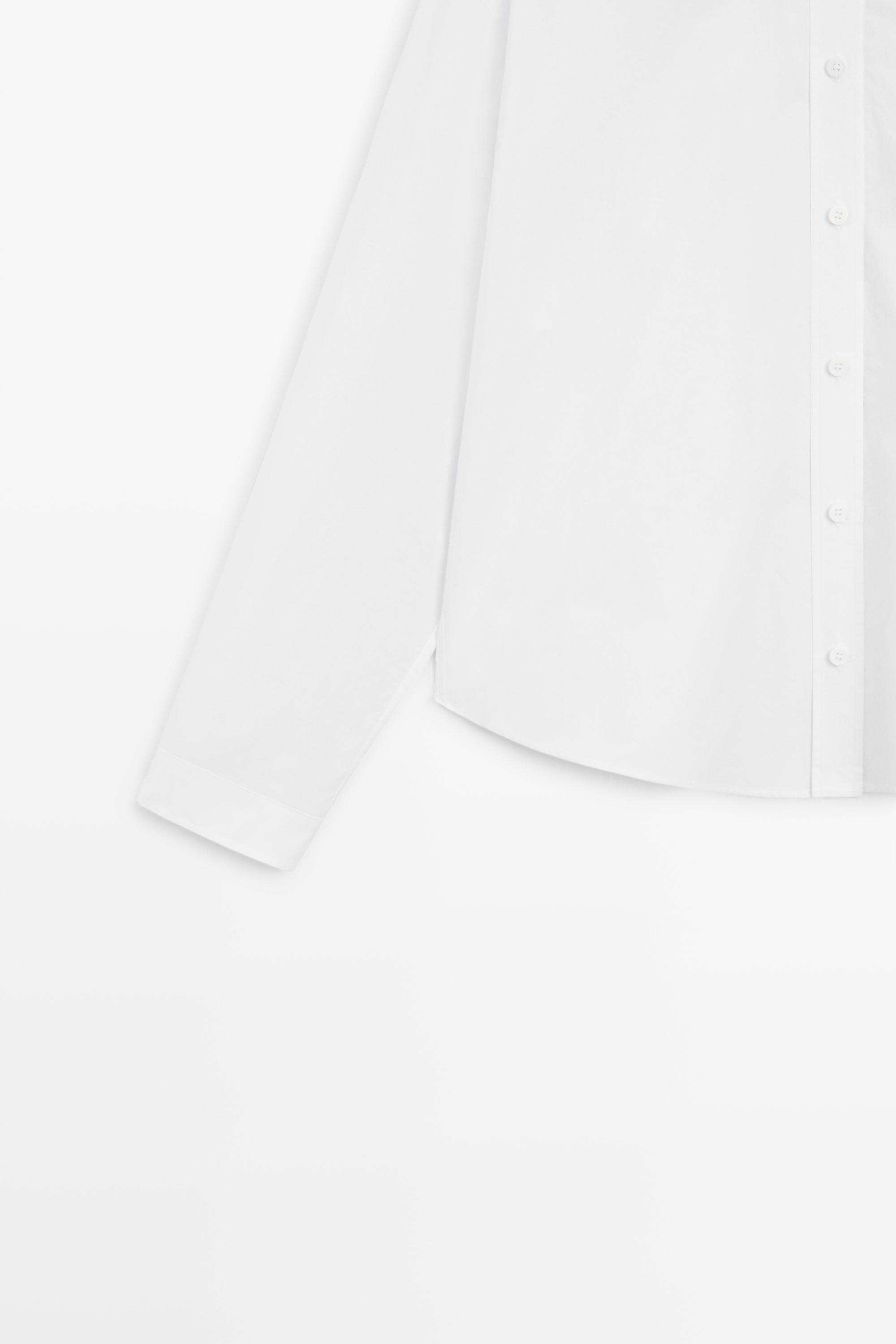Chemise en popeline 100 % coton avec détail au dos
