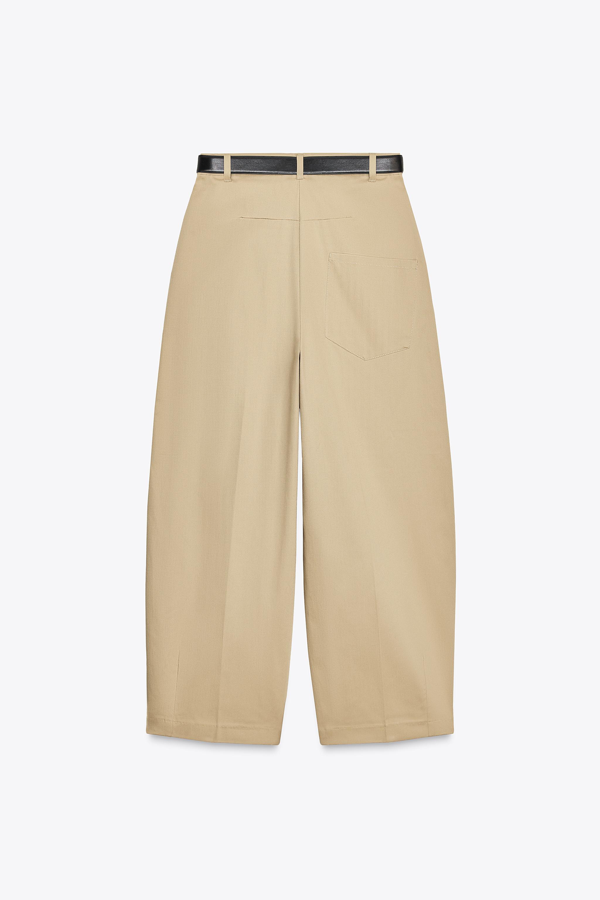 TROUSERS WITH BELT - camel | ZARA UAE - Dubai/Sharjah/Ajman