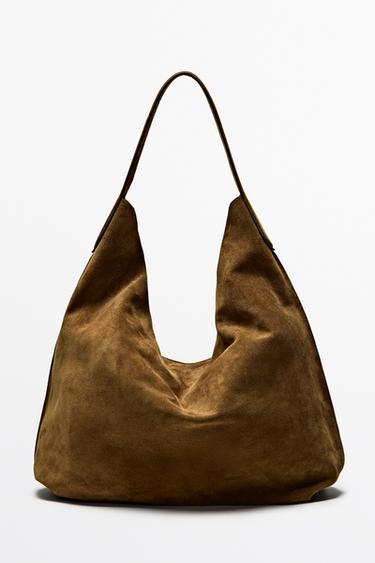 Zara Maxi split suede leather shoulder bag - 566