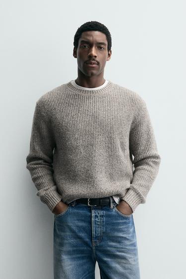 PURL KNIT JUMPER - Beige marl by Zara