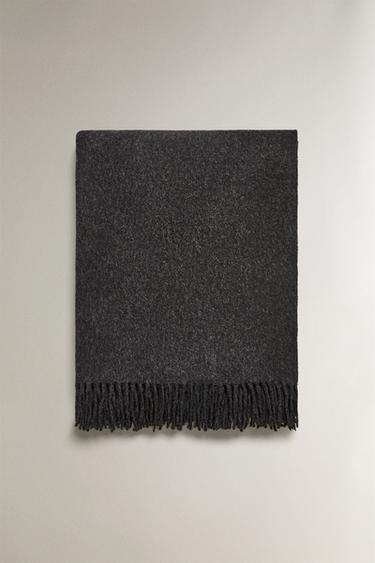 CASHMERE THROW - Anthracite grey by Zara
