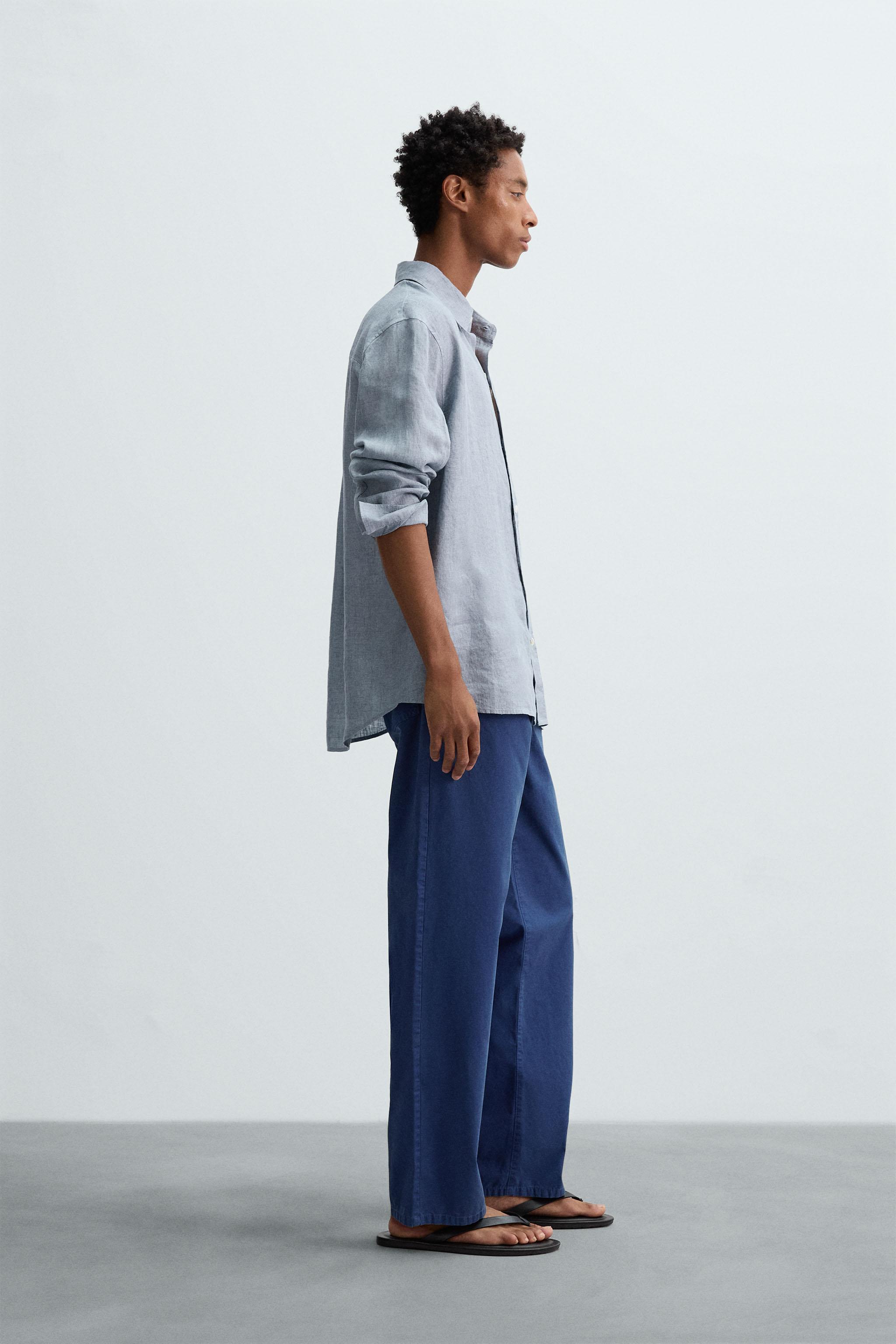 BUDOランニングシャツ　SNAP LINEN SHIRTS blue BUDO | SNAP LINEN SHIRTS：ブルー | ランニング トレイル