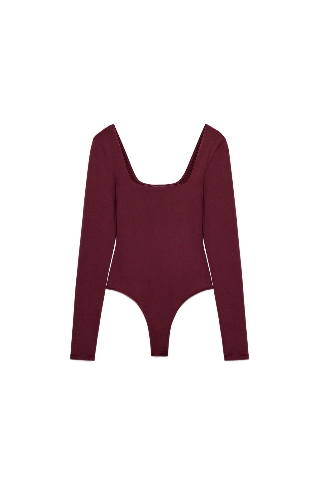 SQUARE NECK POLYAMIDE BODYSUIT - image 3